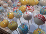 CAKE POPS, CAKEPOPS, 100 pastel RAINBOW cake pops for bulk order, restaurants food service industry.