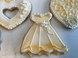 COOKIES royal icing DECORATED Engagement bridal wedding COOKIES
