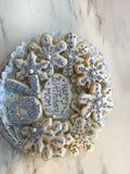 COOKIES  royal icing DECORATED -WINTER BIRTHDAY COOKIES