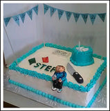 CAKE rosette style, rectangular 11” x 17”(various sizes and prices available)