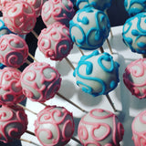 CAKE POPS, CAKEPOPS, 100 cake pops for GENDER REVEAL  bulk order, restaurants food service industry.