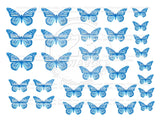 EDIBLE BUTTERFLIES pre cut wafer paper BUTTERFLIES, 32 pre cut pieces, various sizes, wafer paper, cake, cake pops  cake decoration, cupcake toppers
