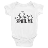 Infant Bodysuit, onesie, undershirt, My aunties Spoil me baby shirt, infant onesies, baby shower gift, baby gift, gift for baby