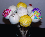 CAKEPOPS with gold ribbon