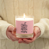 CANDLE Nice until proven naughty, festive candle Glass jar soy wax unscented candle, gift for her, housewarming gift, Christmas gift