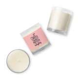 CANDLE Nice until proven naughty, festive candle Glass jar soy wax unscented candle, gift for her, housewarming gift, Christmas gift