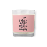 CANDLE Nice until proven naughty, festive candle Glass jar soy wax unscented candle, gift for her, housewarming gift, Christmas gift