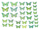 EDIBLE BUTTERFLIES pre cut wafer paper BUTTERFLIES, 32 pre cut pieces, various sizes, wafer paper, cake, cake pops  cake decoration, cupcake toppers