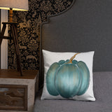 Pillow Rustic blue pumpkin, Basic Pillow, fall decor, autumn decor, gift, home decorator pillow, designer pillow