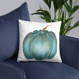 Pillow Rustic blue pumpkin, Basic Pillow, fall decor, autumn decor, gift, home decorator pillow, designer pillow