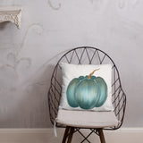Pillow Rustic blue pumpkin, Basic Pillow, fall decor, autumn decor, gift, home decorator pillow, designer pillow