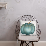 Pillow Rustic blue pumpkin, Basic Pillow, fall decor, autumn decor, gift, home decorator pillow, designer pillow