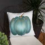 Pillow Rustic blue pumpkin, Basic Pillow, fall decor, autumn decor, gift, home decorator pillow, designer pillow
