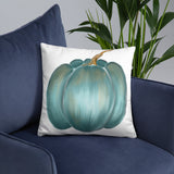 Pillow Rustic blue pumpkin, Basic Pillow, fall decor, autumn decor, gift, home decorator pillow, designer pillow