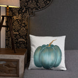 Pillow Rustic blue pumpkin, Basic Pillow, fall decor, autumn decor, gift, home decorator pillow, designer pillow