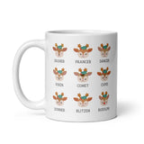Mug Cute Santa's Reindeer design White glossy mug, cheery mug for morning coffee or hot chocolate