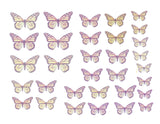 EDIBLE BUTTERFLIES pre cut wafer paper BUTTERFLIES, 32 pre cut pieces, various sizes, wafer paper, cake, cake pops  cake decoration, cupcake toppers