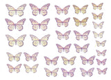 EDIBLE BUTTERFLIES pre cut wafer paper BUTTERFLIES, 32 pre cut pieces, various sizes, wafer paper, cake, cake pops  cake decoration, cupcake toppers