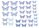 EDIBLE BUTTERFLIES pre cut wafer paper BUTTERFLIES, 32 pre cut pieces, various sizes, wafer paper, cake, cake pops  cake decoration, cupcake toppers
