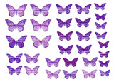 EDIBLE BUTTERFLIES pre cut wafer paper BUTTERFLIES, 32 pre cut pieces, various sizes, wafer paper, cake, cake pops  cake decoration, cupcake toppers