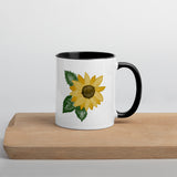 Sunflower Mug with Color Inside