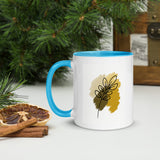Leaf line art Mug with Color Inside