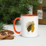 Leaf line art Mug with Color Inside