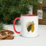 Leaf line art Mug with Color Inside