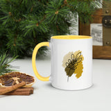 Leaf line art Mug with Color Inside