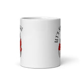 MUG, Let's Snuggle bear mug, White glossy mug, Christmas,  Holiday mug, cheery mug gift idea for morning coffee or hot chocolate , mugs.