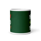 MUG,HO HO HO mug, White glossy mug, Christmas, Holiday mug, cheery mug gift idea for morning coffee/hot chocolate/ mugs.