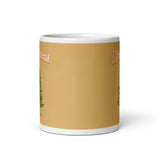 MUG, Merry Christmas with tree, beige Christmas mug, gift cup, White glossy mug, cup, Christmas mug, gift, White glossy mug copy