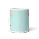 MUG, Merry Christmas with tree, blue Christmas mug, gift cup, White glossy mug, cup, Christmas mug, gift, White glossy mug