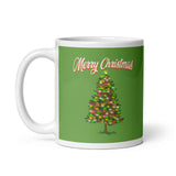 MUG, Merry Christmas with tree, Christmas mug, gift cup, White glossy mug, cup, Christmas mug, gift, White glossy mug