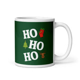MUG,HO HO HO mug, White glossy mug, Christmas, Holiday mug, cheery mug gift idea for morning coffee/hot chocolate/ mugs.