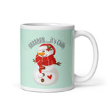 MUG, Snowman, Brrrr it's Chilly, mug, White glossy mug, Christmas,  Holiday mug, cheery mug gift idea for morning coffee/hot chocolate/ mugs.