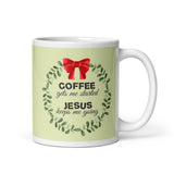 MUG, Coffee gets me started Jesus keeps me going, coffee cup funny Christmas mug for religious person, religious mug
