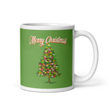 MUG, Merry Christmas with tree, Christmas mug, gift cup, White glossy mug, cup, Christmas mug, gift, White glossy mug