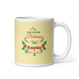 MUG, This House Believes in Santa, Christmas mug, gift cup, White glossy mug, cup, Christmas mug, gift, White glossy mug copy