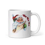 MUG, Vintage Santa face Ho Ho Ho, Christmas mugs, faith based gift cup mug, White glossy mug, cup, religious mug, gift, White glossy mug copy