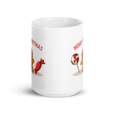 MUG, Merry Christmas, gingerbreadman candy, White glossy mug, Christmas,  Holiday  cheery mug gift idea for morning coffee or hot chocolate