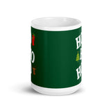 MUG,HO HO HO mug, White glossy mug, Christmas, Holiday mug, cheery mug gift idea for morning coffee/hot chocolate/ mugs.