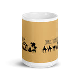 MUG, Nativity scene, beige, Christ is Born, Christmas mug, gift, White glossy mug, Nativity mugs, Birth of Jesus mug Nativity scene, Christ is Born, Christmas mug, gift, White glossy mug