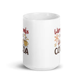 MUG, Warm socks Hot cocoa, Christmas mug, gift cup, White glossy mug, cup, Christmas mug, gift, White glossy mug