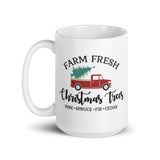 MUG, Farm fresh Christmas trees, Christmas mugs, gift cup mug, White glossy mug, cup, Christmas mug, gift, White glossy mug