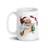 MUG, Vintage Santa face Ho Ho Ho, Christmas mugs, faith based gift cup mug, White glossy mug, cup, religious mug, gift, White glossy mug copy
