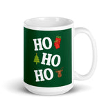 MUG,HO HO HO mug, White glossy mug, Christmas, Holiday mug, cheery mug gift idea for morning coffee/hot chocolate/ mugs.