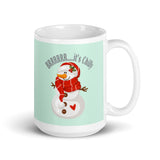MUG, Snowman, Brrrr it's Chilly, mug, White glossy mug, Christmas,  Holiday mug, cheery mug gift idea for morning coffee/hot chocolate/ mugs.