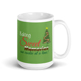 MUG, Baking sweet memories  with tree, Christmas mug, gift cup, White glossy mug, cup, Christmas mug, gift, White glossy mug