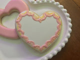 Cookies, pink HEART HEART COOKIES Valentine’s Day themed decorated royal iced heart COOKIES 1 dozen cookies